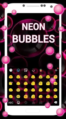 Neon Bubbles Keyboard android App screenshot 0