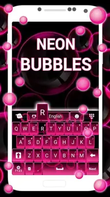 Neon Bubbles Keyboard android App screenshot 4